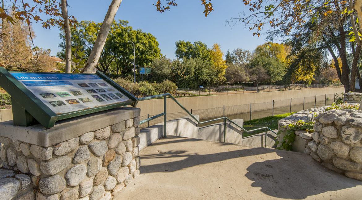 Entry to LA River Walk-way and Bike Path 1