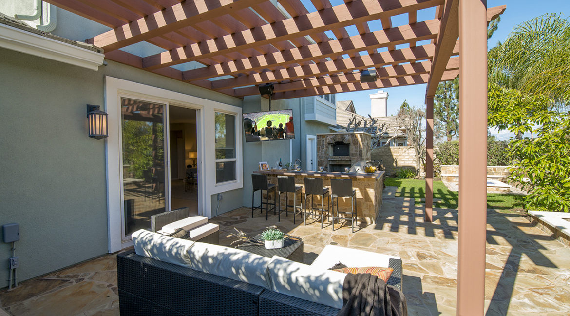 Backyard View of Entertainers Space