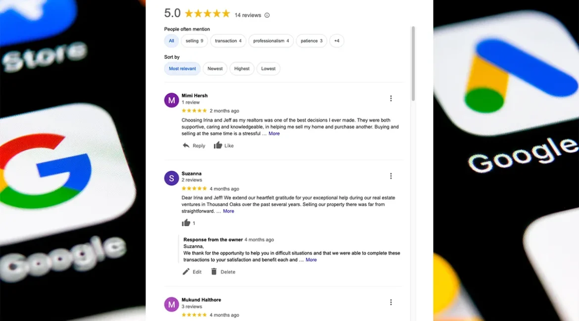 Our Google Thousand Oaks Realtor Reviews